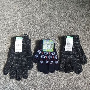 3 New Pairs Women's Gloves